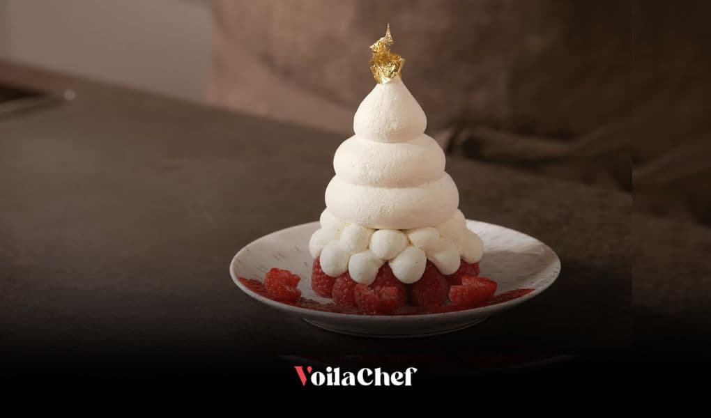 Raspberry Pavlova with Vanilla Whipped Cream