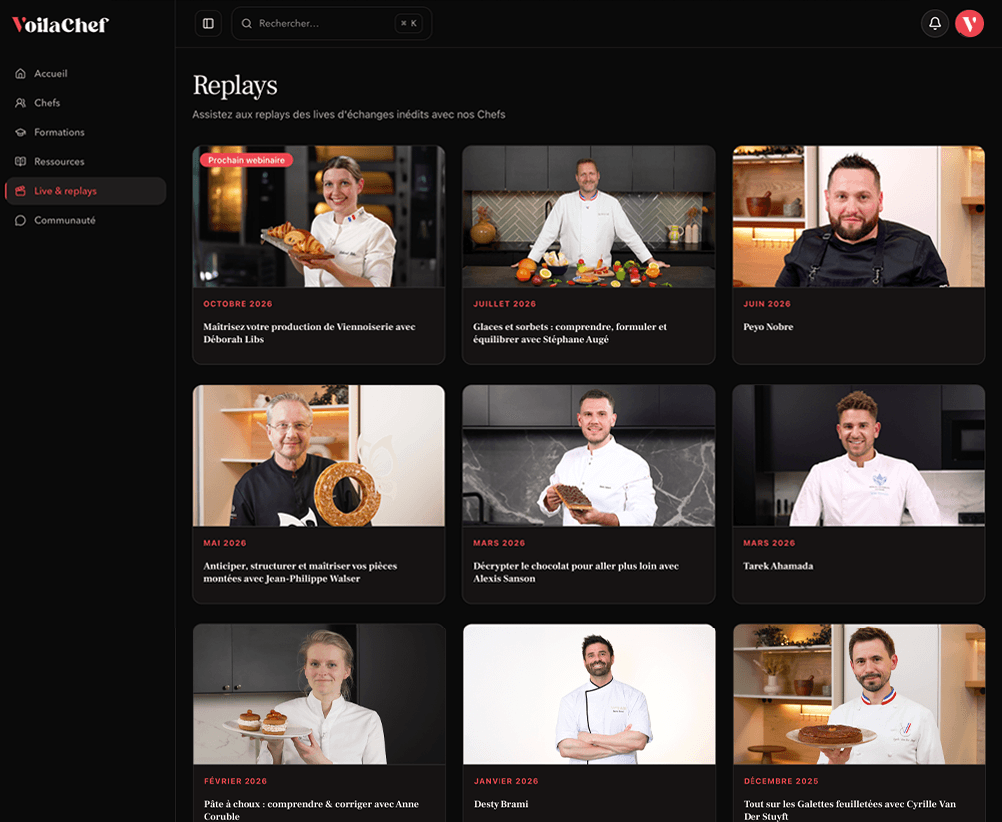 Live session with a Chef on VoilaChef