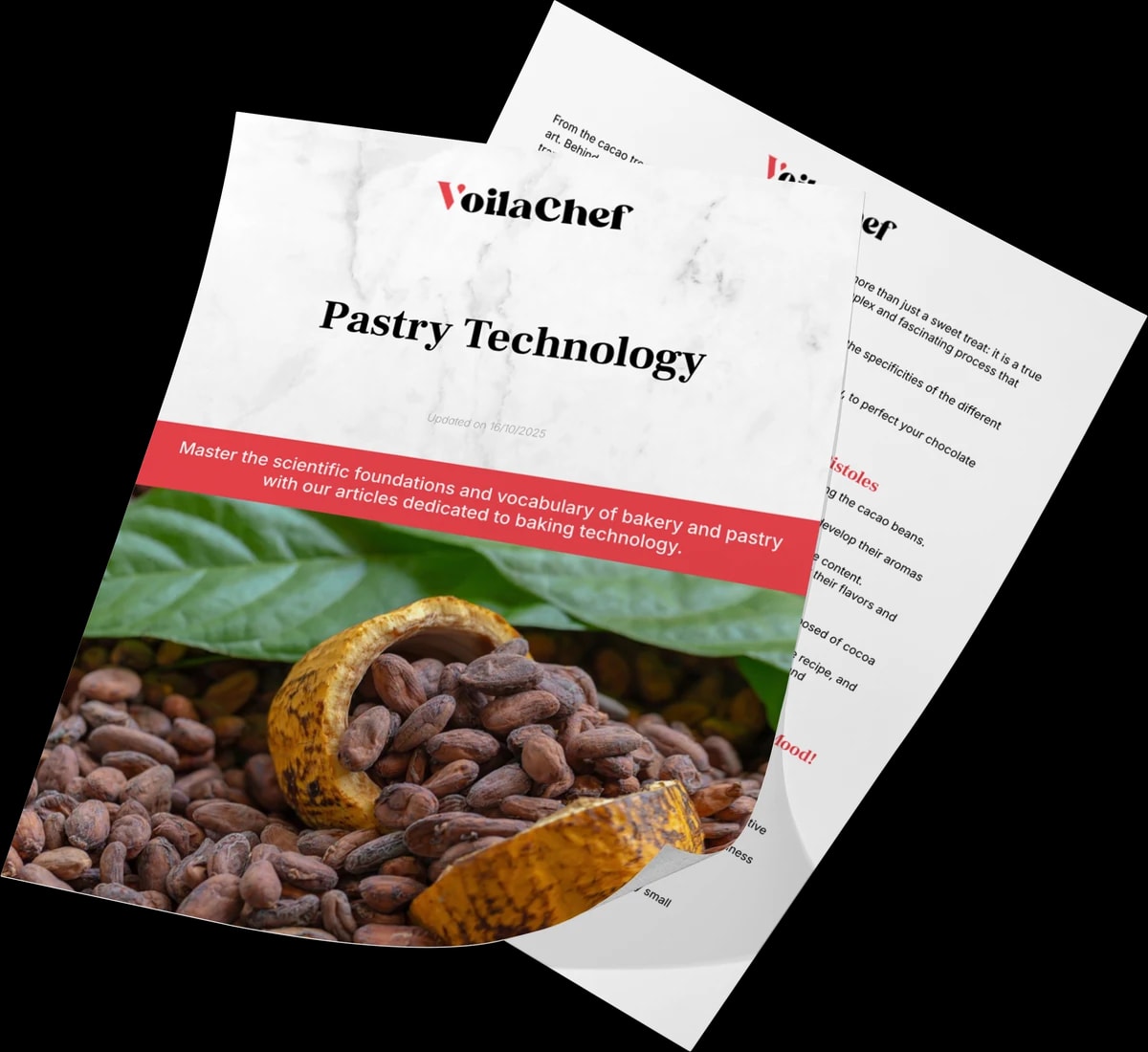 Printable VoilaChef Pastry Technology guide with English cover