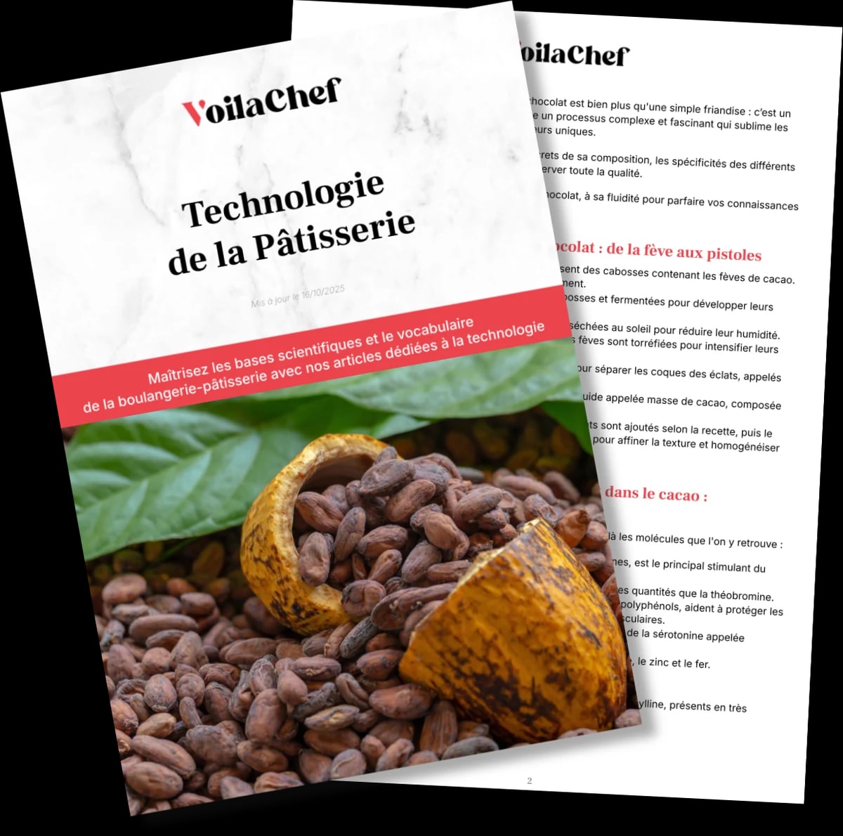 Aperçu de la série Technologie de la Pâtisserie : couverture et pages en français
