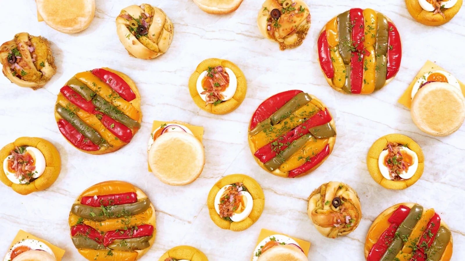 Savoury snacking and catering creations